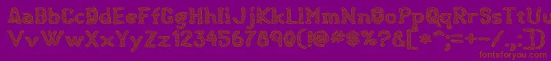 Hauntingspirits-Schriftart – Braune Schriften auf violettem Hintergrund