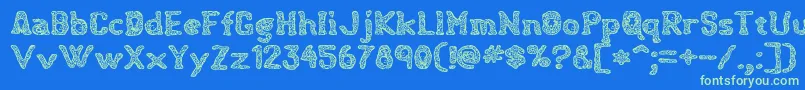 Hauntingspirits Font – Green Fonts on Blue Background