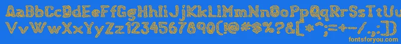 Hauntingspirits Font – Orange Fonts on Blue Background