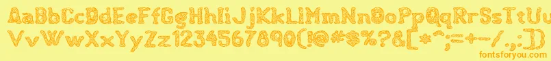 Hauntingspirits Font – Orange Fonts on Yellow Background