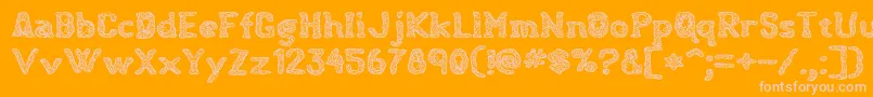 Hauntingspirits Font – Pink Fonts on Orange Background