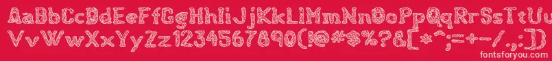 Hauntingspirits Font – Pink Fonts on Red Background