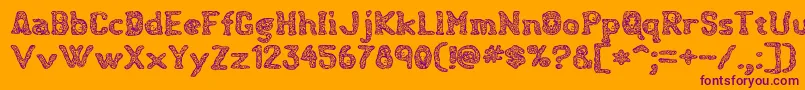 Hauntingspirits Font – Purple Fonts on Orange Background