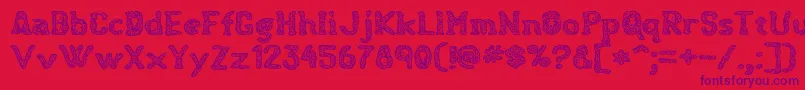 Hauntingspirits Font – Purple Fonts on Red Background