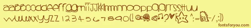 Sprinklescolors Font – Brown Fonts on Yellow Background