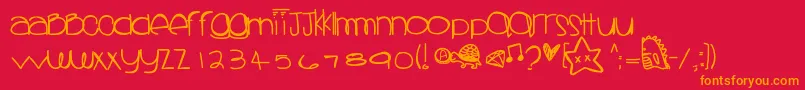 Sprinklescolors Font – Orange Fonts on Red Background