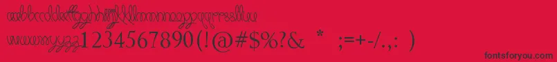 KeepItSimple Font – Black Fonts on Red Background