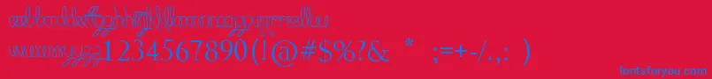 KeepItSimple Font – Blue Fonts on Red Background