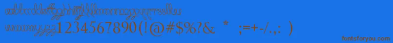 fuente KeepItSimple – Fuentes Marrones Sobre Fondo Azul