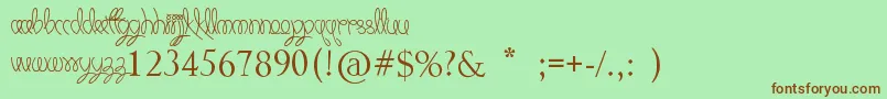 fuente KeepItSimple – Fuentes Marrones Sobre Fondo Verde
