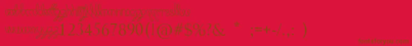 KeepItSimple Font – Brown Fonts on Red Background