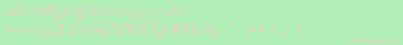 Police KeepItSimple – polices roses sur fond vert