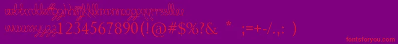 fuente KeepItSimple – Fuentes Rojas Sobre Fondo Morado