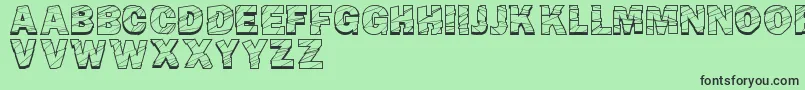 fuente BrokenFluid – Fuentes Negras Sobre Fondo Verde