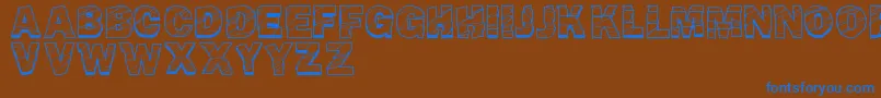 BrokenFluid Font – Blue Fonts on Brown Background