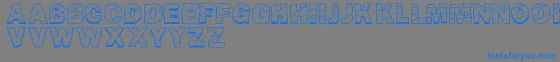 BrokenFluid Font – Blue Fonts on Gray Background