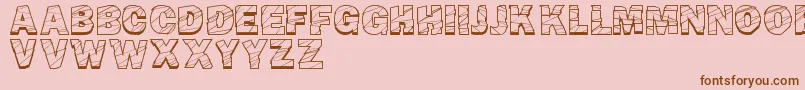 BrokenFluid Font – Brown Fonts on Pink Background