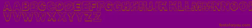 BrokenFluid Font – Brown Fonts on Purple Background