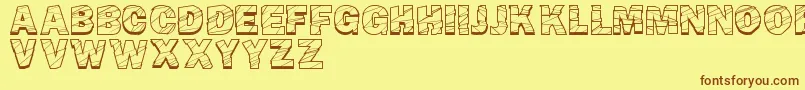 BrokenFluid Font – Brown Fonts on Yellow Background