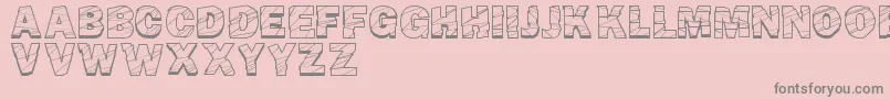 BrokenFluid Font – Gray Fonts on Pink Background