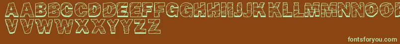 BrokenFluid Font – Green Fonts on Brown Background