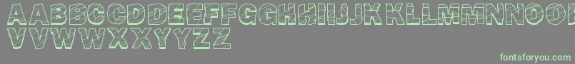 BrokenFluid-Schriftart – Grüne Schriften auf grauem Hintergrund