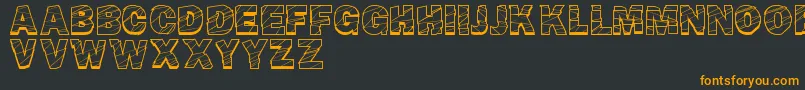 BrokenFluid Font – Orange Fonts on Black Background