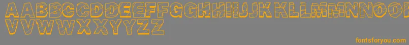 BrokenFluid-Schriftart – Orangefarbene Schriften auf grauem Hintergrund