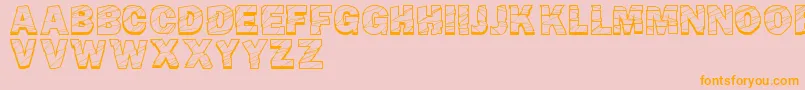 BrokenFluid Font – Orange Fonts on Pink Background