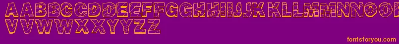 BrokenFluid Font – Orange Fonts on Purple Background
