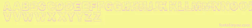 BrokenFluid Font – Pink Fonts on Yellow Background