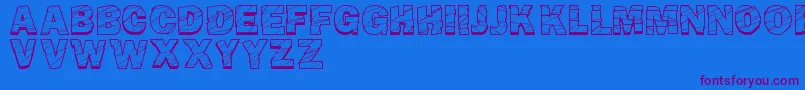 BrokenFluid Font – Purple Fonts on Blue Background