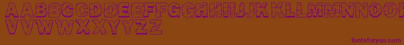 Police BrokenFluid – polices violettes sur fond brun