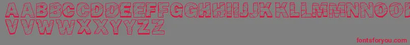 BrokenFluid Font – Red Fonts on Gray Background