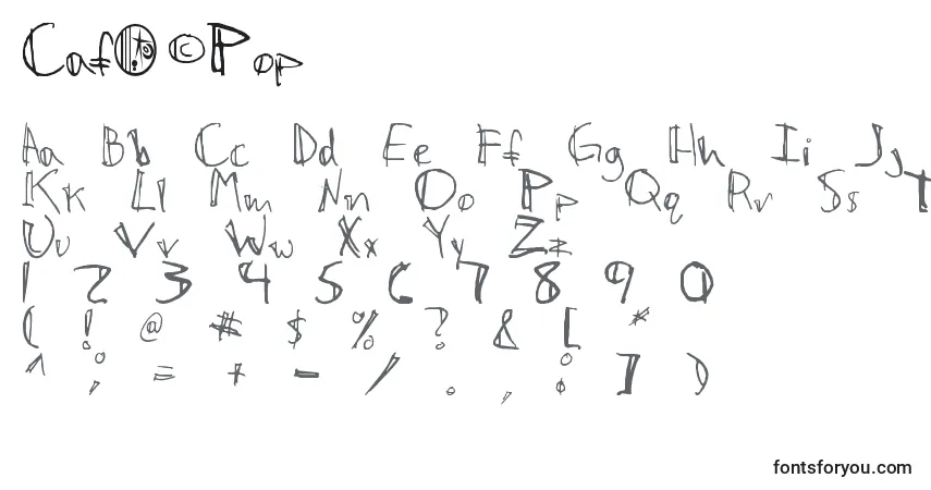 Schriftart CafГ©Pop – Alphabet, Zahlen, spezielle Symbole
