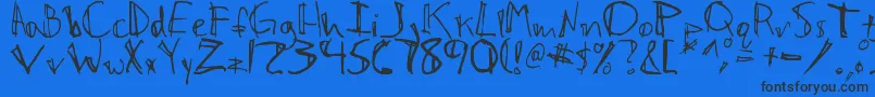 CafГ©Pop Font – Black Fonts on Blue Background