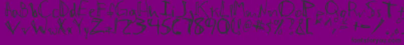 CafГ©Pop-Schriftart – Schwarze Schriften auf violettem Hintergrund