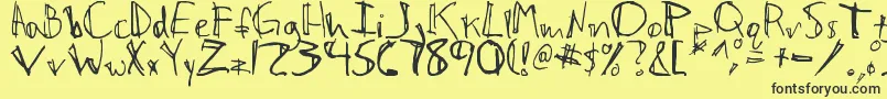 CafГ©Pop Font – Black Fonts on Yellow Background