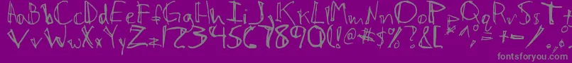 CafГ©Pop-Schriftart – Graue Schriften auf violettem Hintergrund