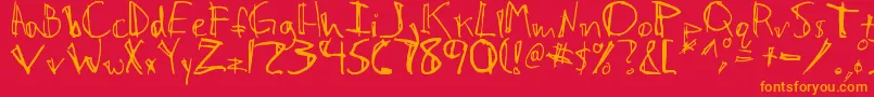 CafГ©Pop Font – Orange Fonts on Red Background