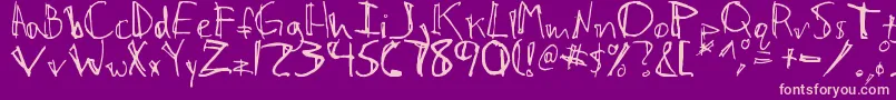 CafГ©Pop Font – Pink Fonts on Purple Background