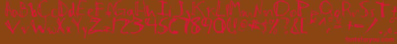 CafГ©Pop Font – Red Fonts on Brown Background