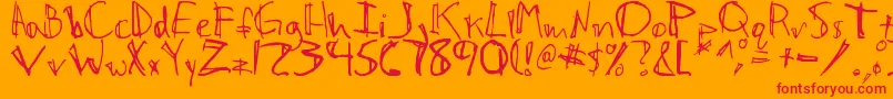 CafГ©Pop Font – Red Fonts on Orange Background