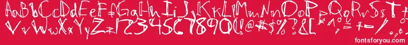 CafГ©Pop Font – White Fonts on Red Background
