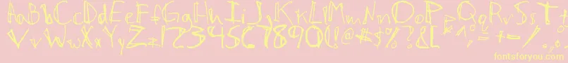 CafГ©Pop Font – Yellow Fonts on Pink Background