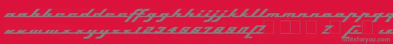 Topsh ffy-Schriftart – Graue Schriften auf rotem Hintergrund