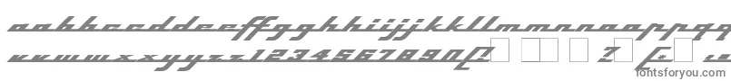 フォントTopsh ffy – 白い背景に灰色の文字