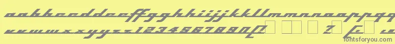 Topsh ffy Font – Gray Fonts on Yellow Background