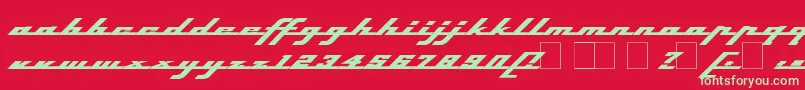 Topsh ffy Font – Green Fonts on Red Background