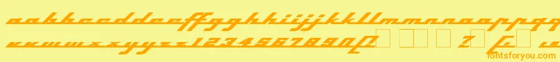 Topsh ffy Font – Orange Fonts on Yellow Background